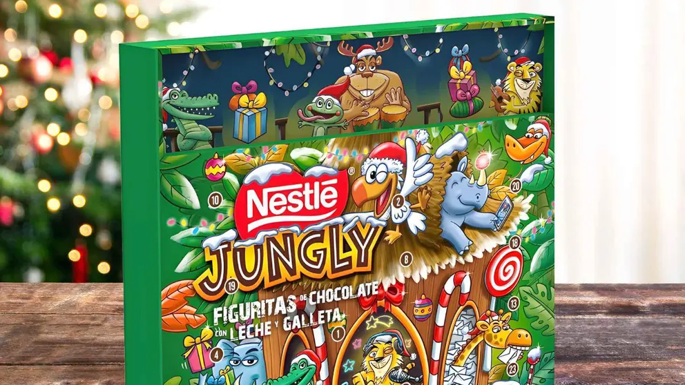 Calendario de Adviento de figuritas de chocolate con leche y galleta NESTLE JUNGLY en El Corte Ingl&eacute;s