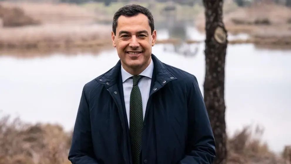 Juanma Moreno, durante su &uacute;ltimo mensaje de Fin de A&ntilde;o