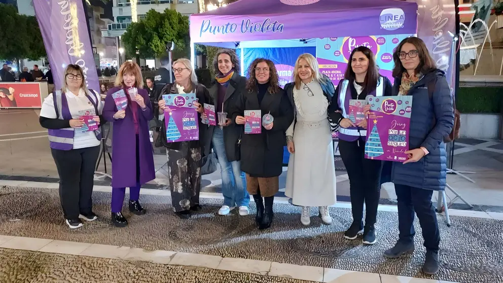 Punto Violeta en Jerez durante las Zambombas 2024