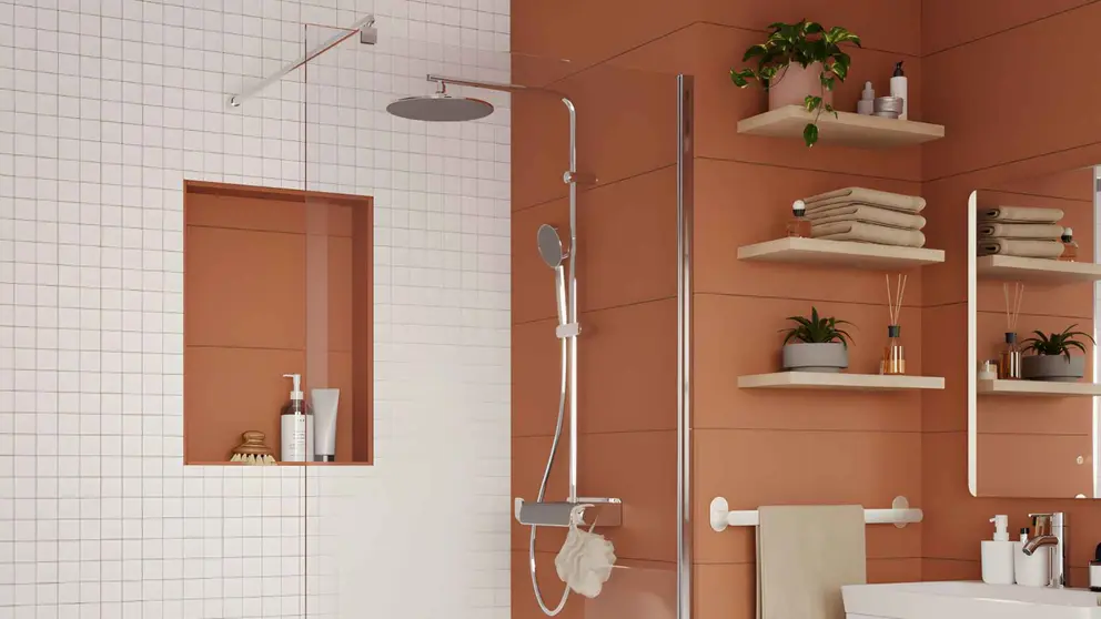 Mampara de ducha fija transparente Easy SENSEA de Leroy Merlin