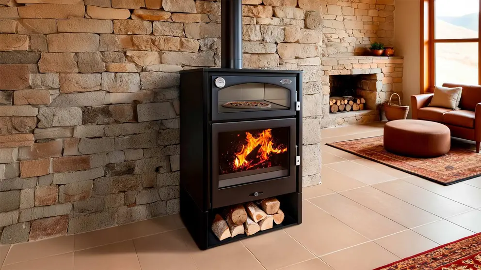 Estufa de le&ntilde;a con horno MASTER FIRE