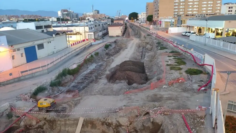 Imagen de las obras del soterramiento en Almer&iacute;a