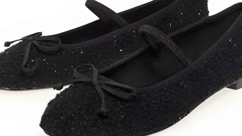 Bailarina tweed el&aacute;stico de Sfera