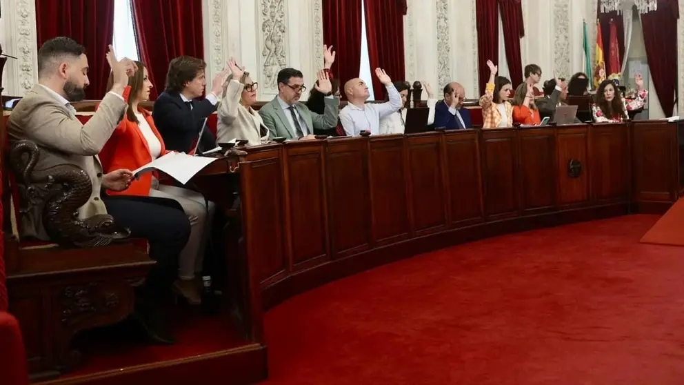 Imagen de archivo de la celebraci&oacute;n de un Pleno en el Ayuntamiento de C&aacute;diz