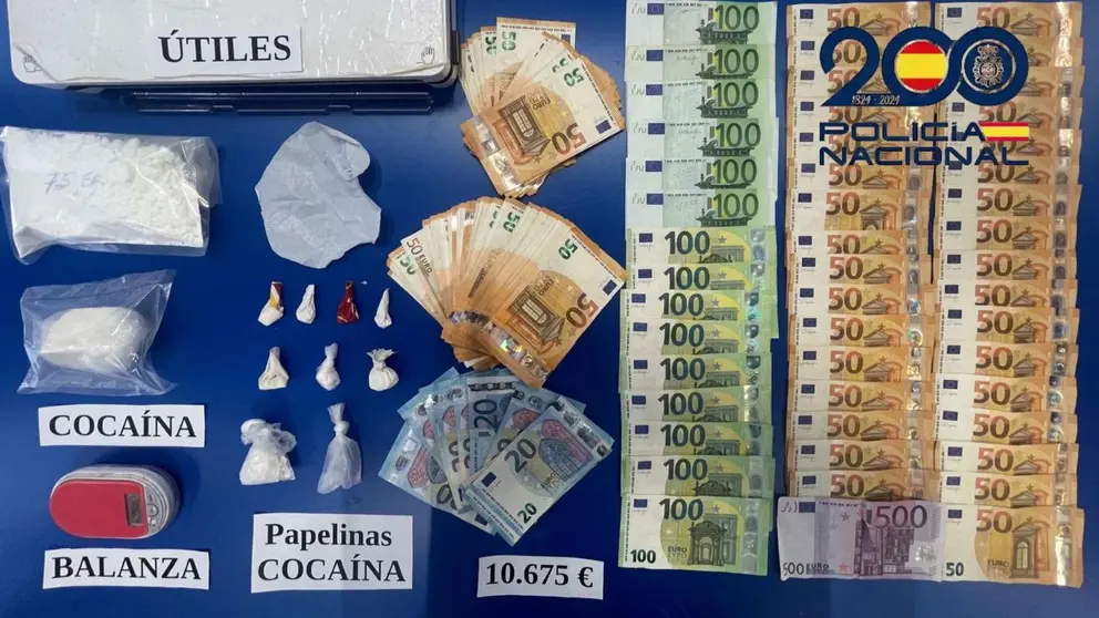 Droga y dinero intervenido en Jerez