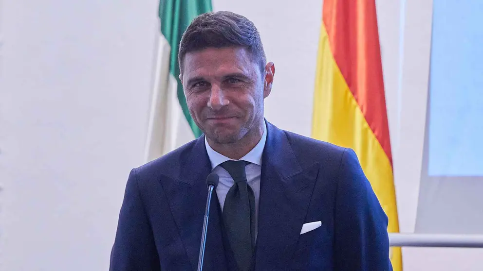 Joaqu&iacute;n S&aacute;nchez durante la entrega del t&iacute;tulo a 'Embajador de Sevilla' | Salvador L&oacute;pez Medina para El MIRA