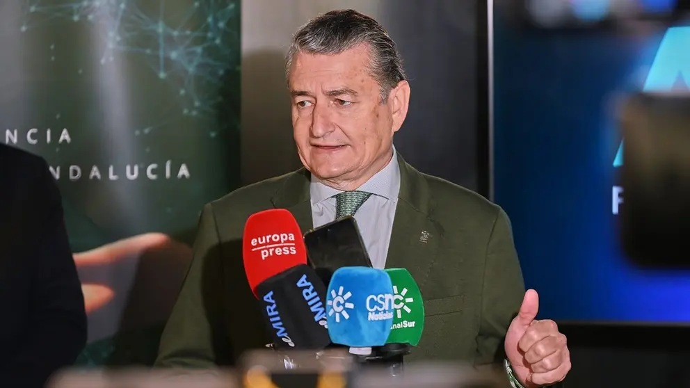Antonio Sanz, durante una comparecencia reciente en Sevilla