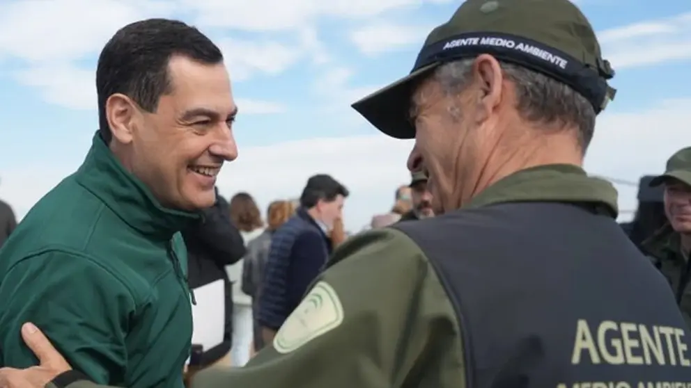 Juanma Moreno, este lunes 10 de febrero en Isla Mayor