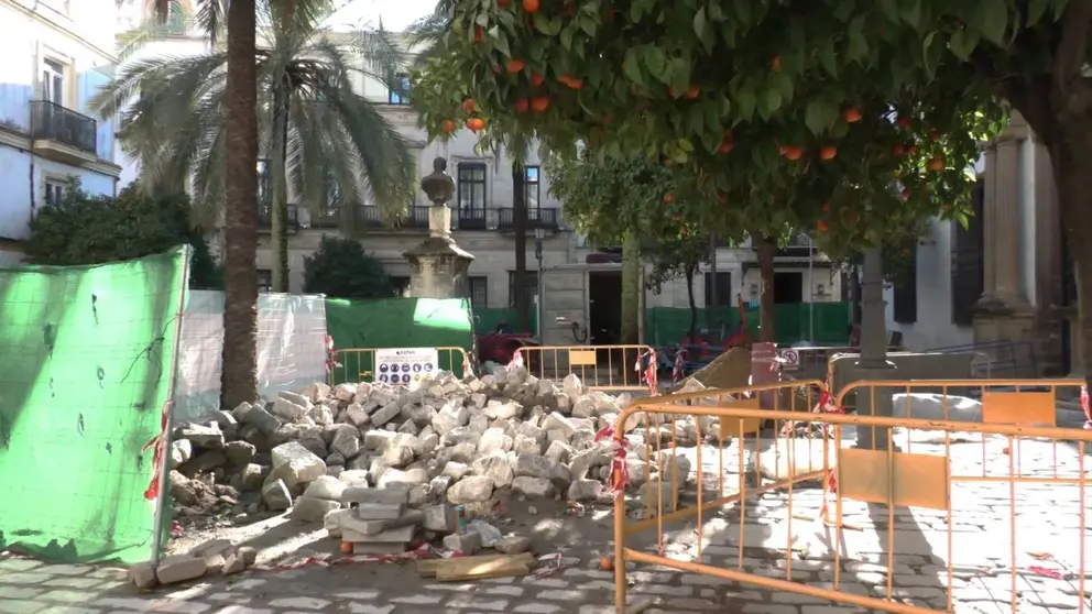 Obras en la plaza Rafael Rivero
