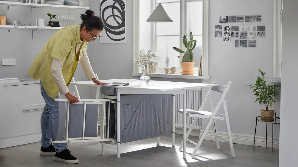 Mesa plegable con almacenaje KALLH&Auml;LL