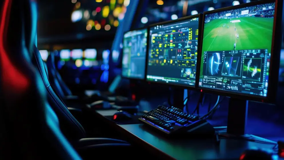 M&uacute;ltiples pantallas de juevo en vivo e-sports