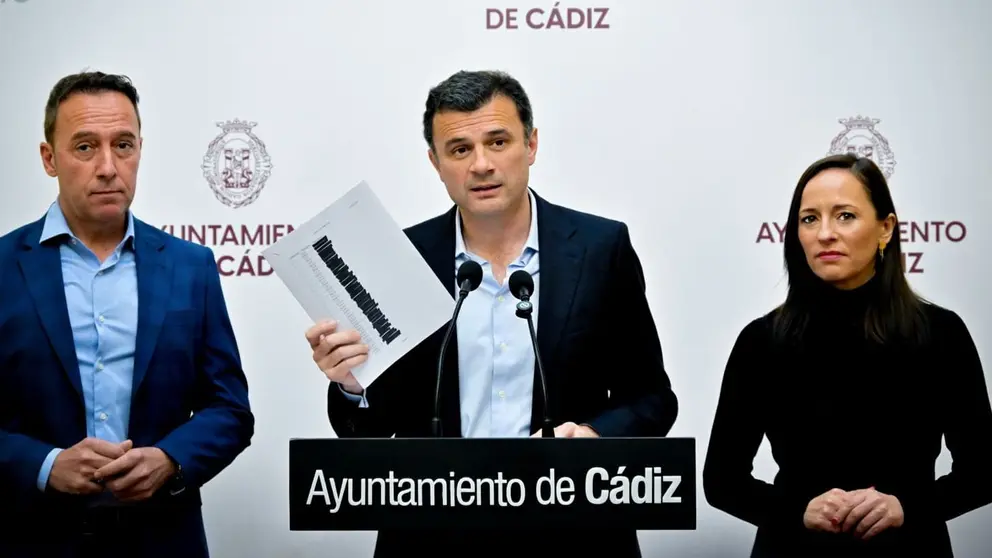 El alcalde de C&aacute;diz, Bruno Garc&iacute;a, en su comparecencia tras la &uacute;ltima Junta de Gobierno Local en C&aacute;diz
