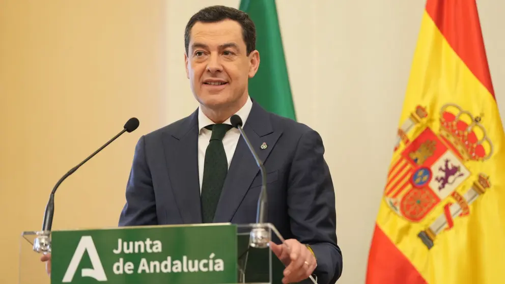 El presidente de la Junta de Andaluc&iacute;a, Juanma Moreno