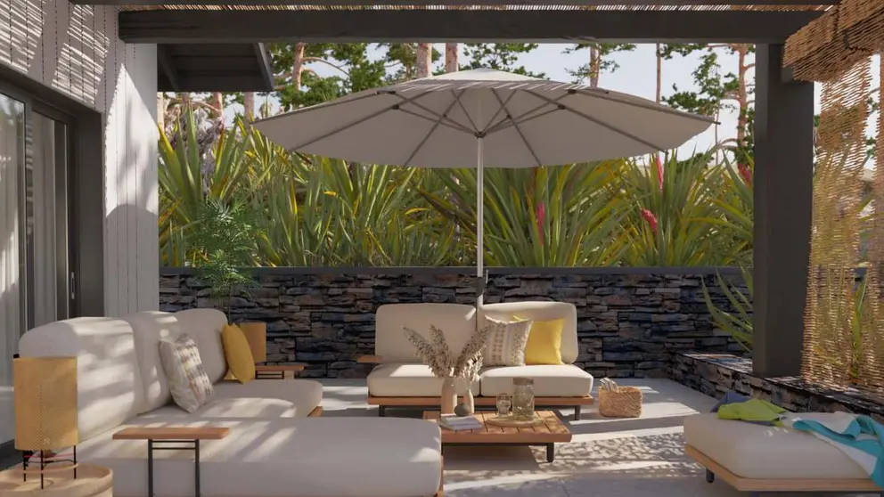 Parasol de jard&iacute;n octogonal de aluminio NATERIAL Aura II