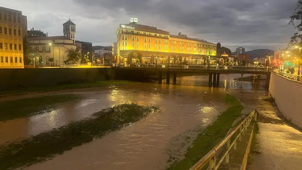 Imagen del r&iacute;o Guadalmedina en M&aacute;laga