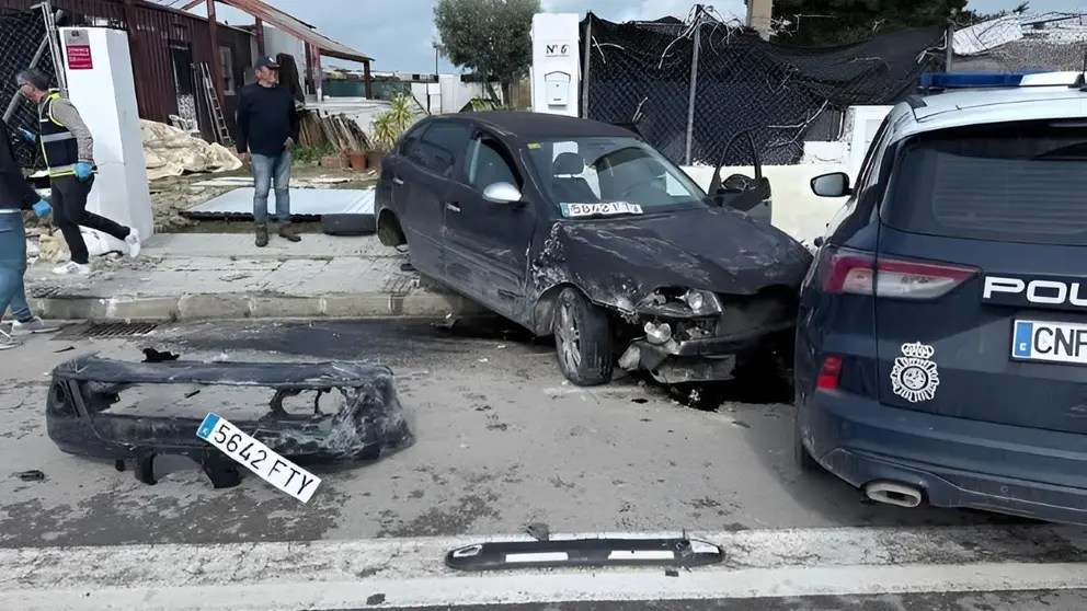 Coche del detenido en San Fernando