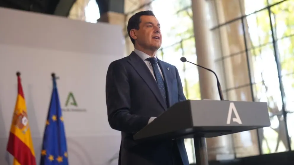 El presidente de la Junta de Andaluc&iacute;a, Juanma Moreno