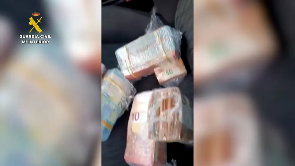 Parte del dinero intervenido en Jerez