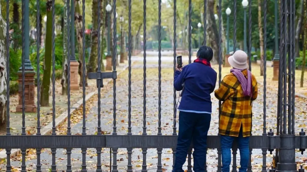 Parque cerrado en Sevilla