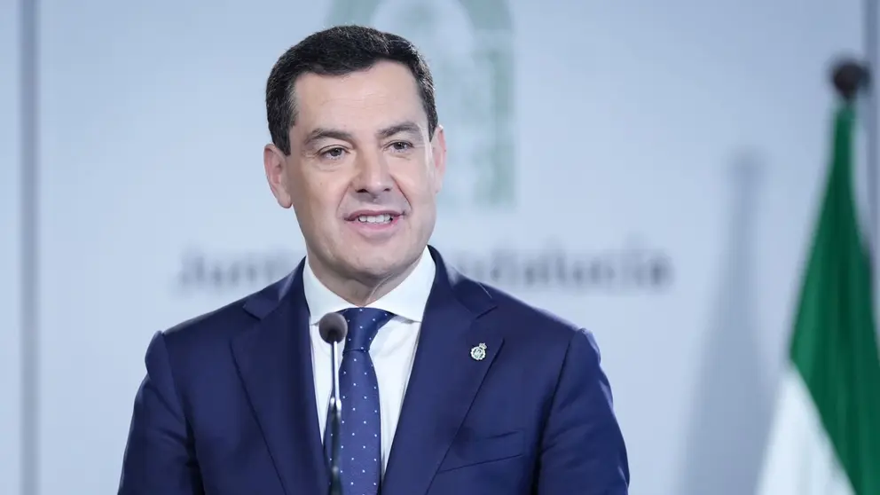 El presidente de la Junta de Andaluc&iacute;a, Juanma Moreno