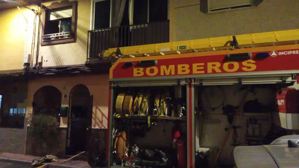 Los bomberos, en el lugar de los hechos