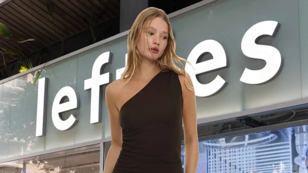 Vestido midi asimetrico de Lefties