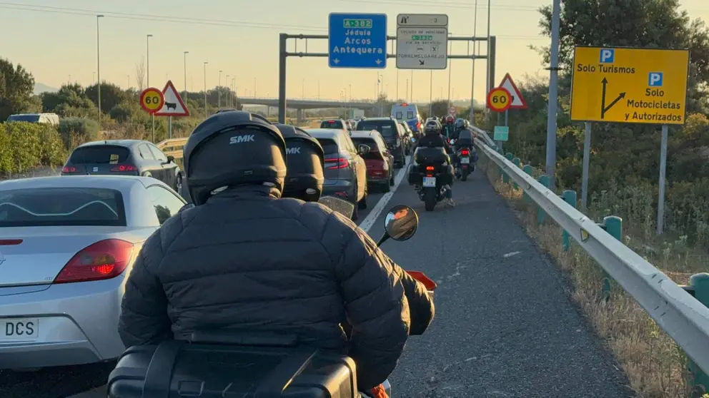 Moteros en las carreteras de Jerez