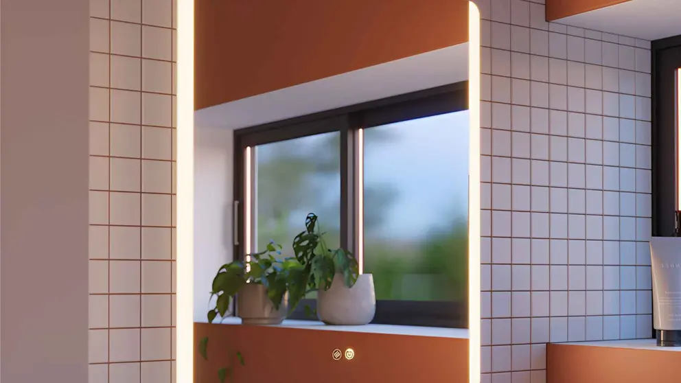 Espejo de ba&ntilde;o LED modelo New Easy de Leroy Merlin