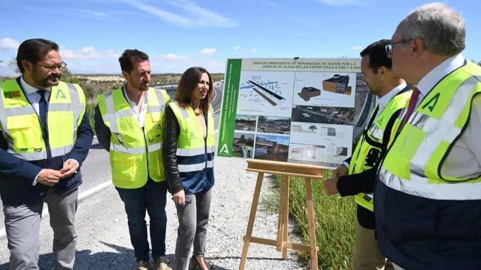 Obras en las carreteras de Granada