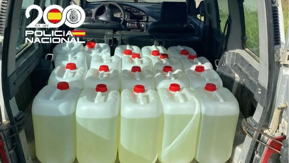 Garrafas de gasolina incautadas