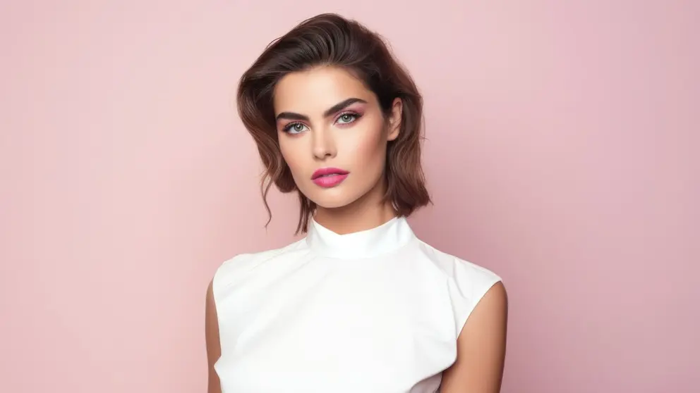 Una mujer a la moda con un vestido de Sfera