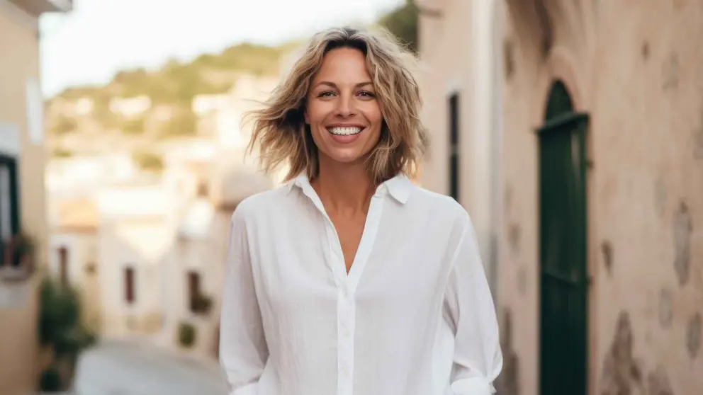 Una mujer a la moda con ropa de Amazon