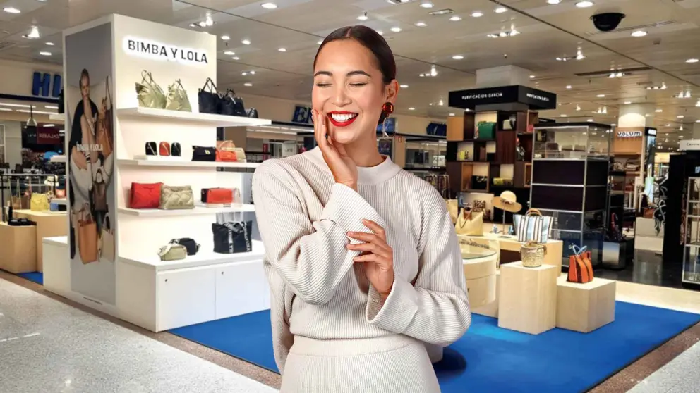Una mujer a la moda en el interior de una tienda de El Corte Ingl&eacute;s