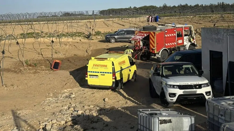 Efectivos del Consorcio de Bomberos en el lugar de los hechos