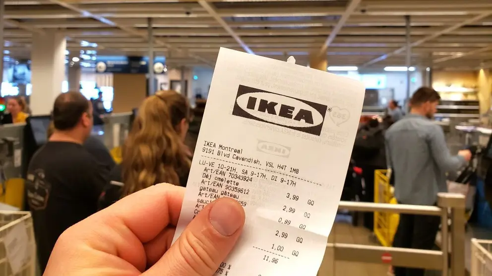 Ticket de compra de IKEA
