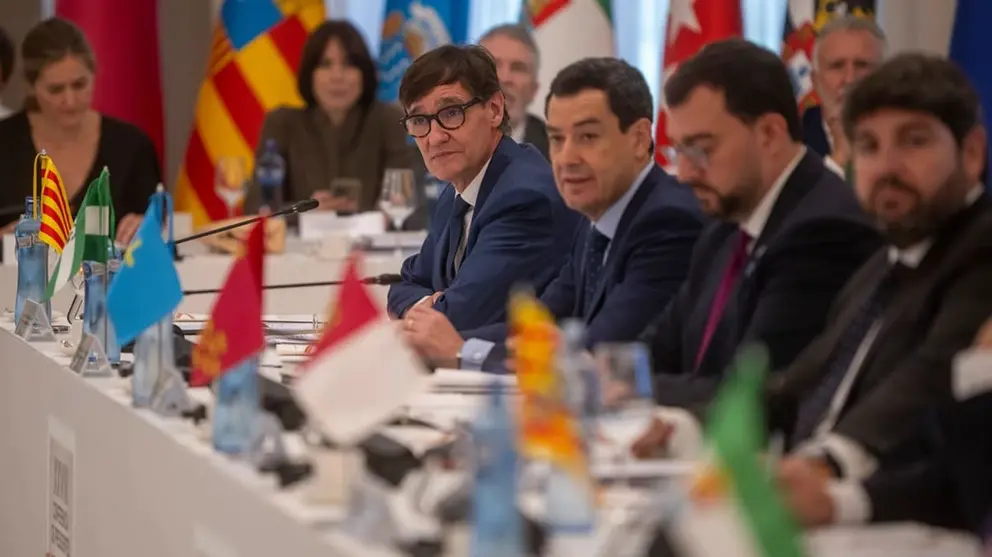 Juanma Moreno, durante su intervenci&oacute;n en la Conferencia de Presidentes