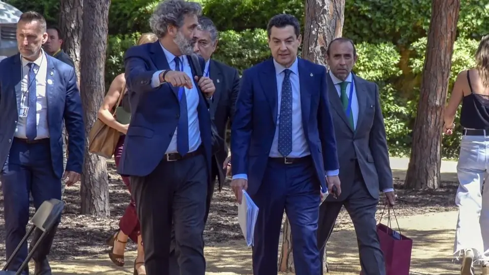 Juanma Moreno, a su llegada a la Conferencia de Presidentes