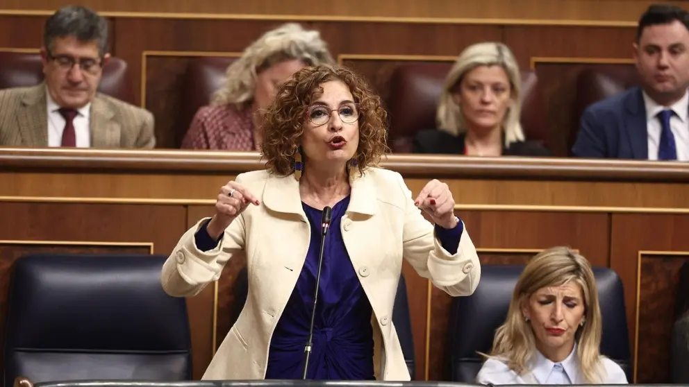 Mar&iacute;a Jes&uacute;s Montero, durante una intervenci&oacute;n en el Congreso de los Diputados (1)
