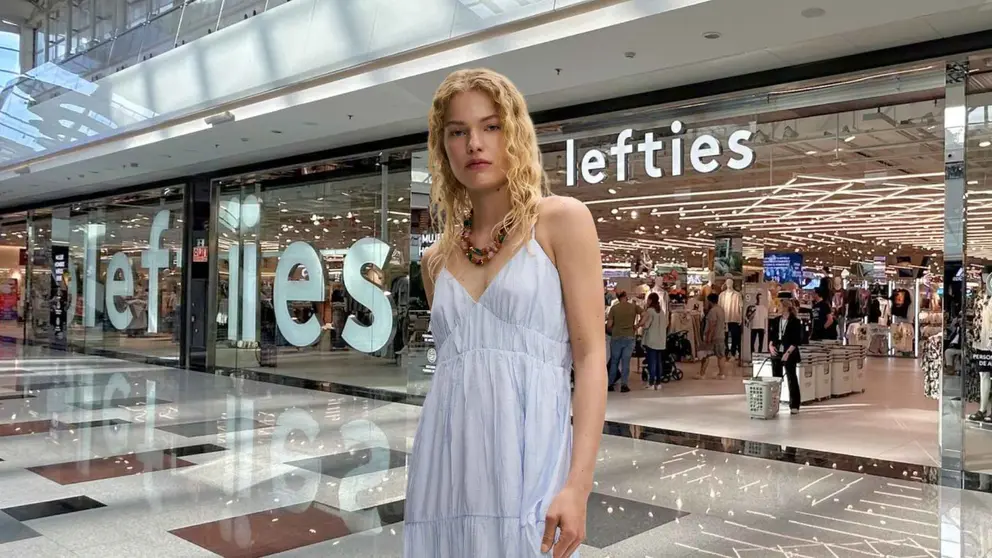 Una mujer a la moda con ropa de Lefties