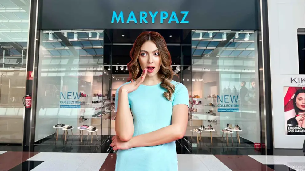Una mujer frente a una tienda de Marypaz