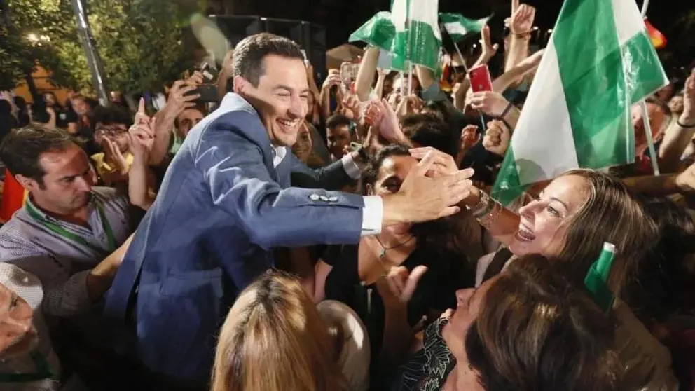 Juanma Moreno, tras ganar las elecciones de 2022