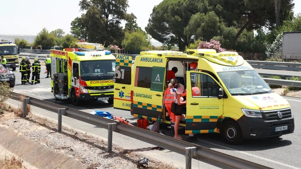 Grave accidente de tr&aacute;fico en Jerez de la Frontera