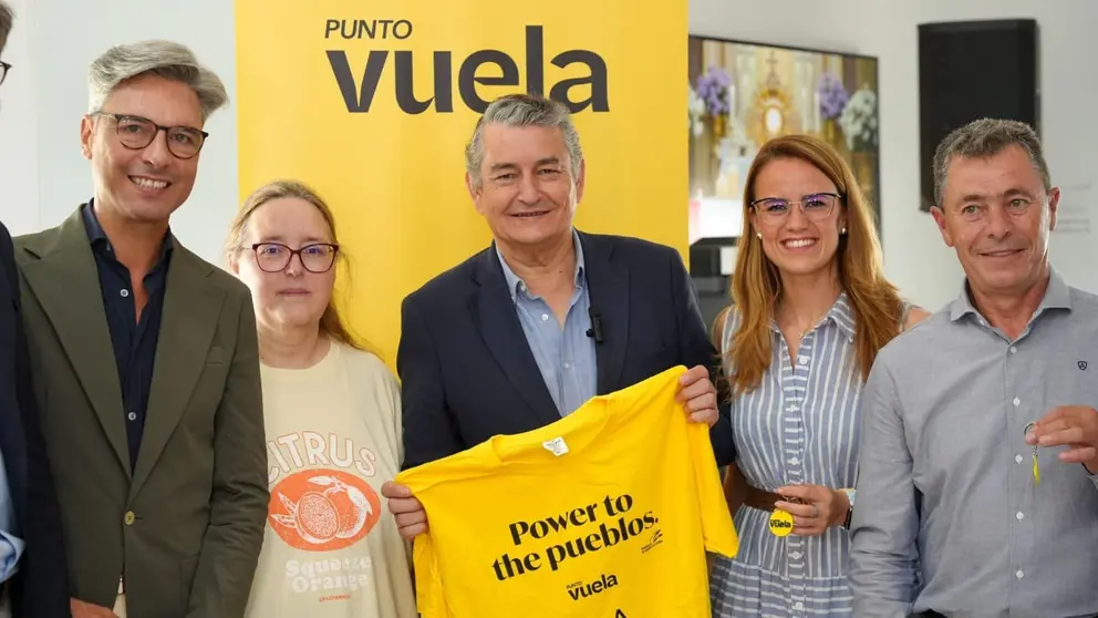 Antonio Sanz, durante la presentaci&oacute;n de la nueva web del Consorcio Puntos Vuela en Andaluc&iacute;a
