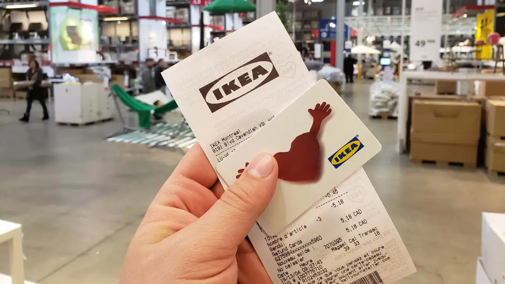 Ticket de compra de tienda IKEA