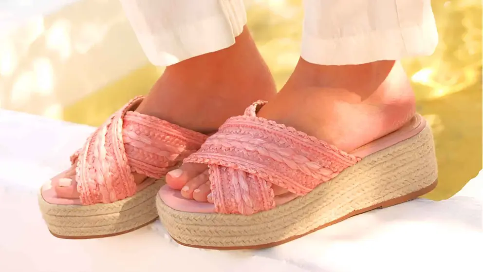 Sandalias de plataforma cruceta con detalles de Marypaz