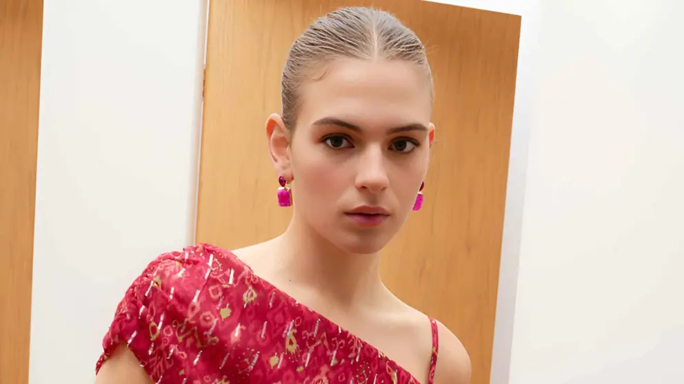 Vestido largo drapeado con acabado print, Green Coast en El Corte Ingl&eacute;s