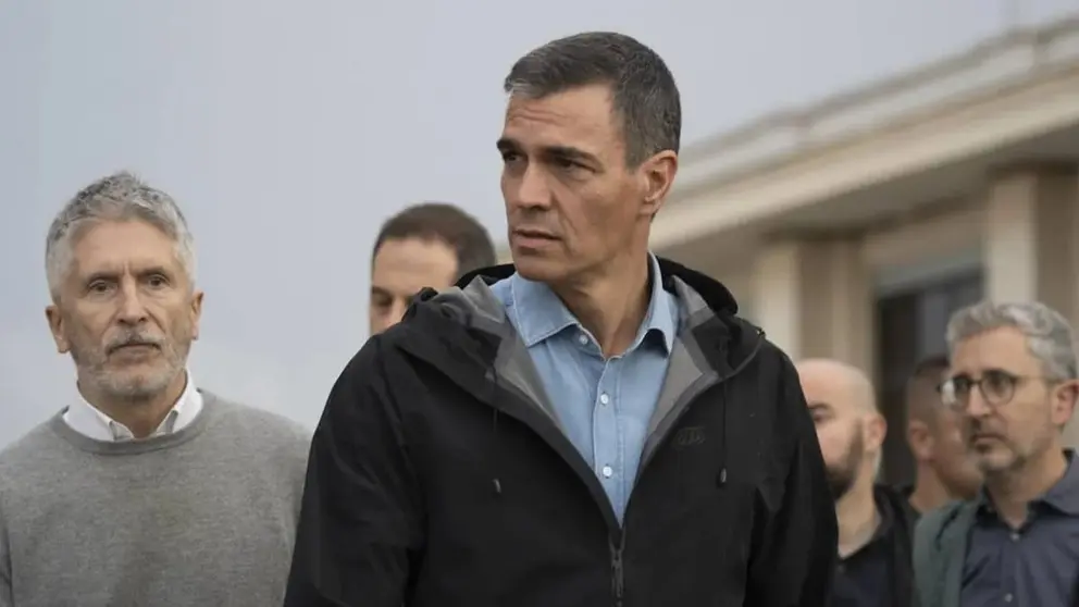Pedro S&aacute;nchez, durate su visita a Paiporta el pasado mes de noviembre de 2024