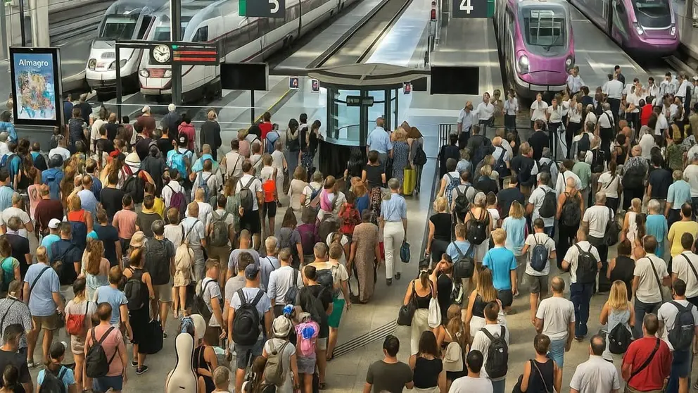 Nuevas colas en la estaci&oacute;n de tren de M&aacute;laga
