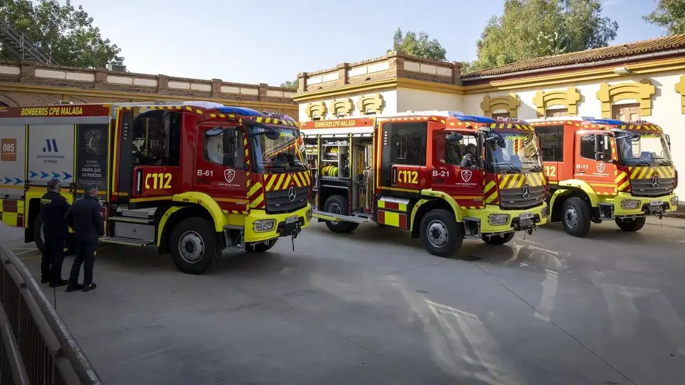 Camiones de bomberos en M&aacute;laga, en una imagen de archivo