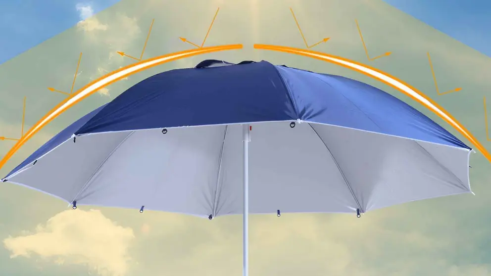Sombrilla de playa con paredes laterales Outsunny de Amazon